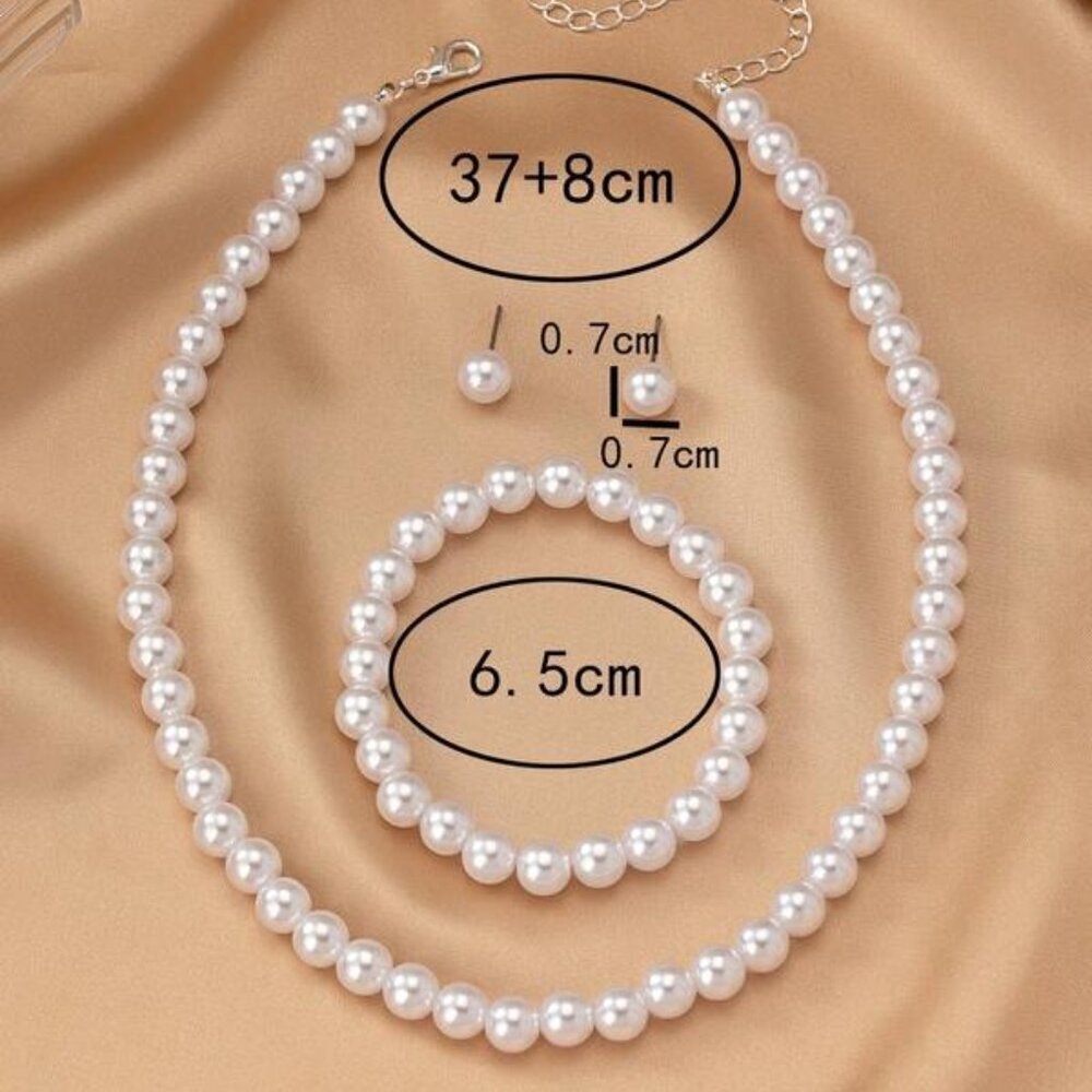 Akoya Pearl Jewelry Set with 925 Sterling Silver Clasp - Picture 5 of 5